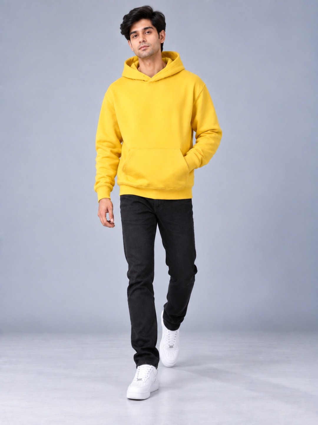 Bombay Sigma Essential Oversized Yellow Hoodie - Image 3