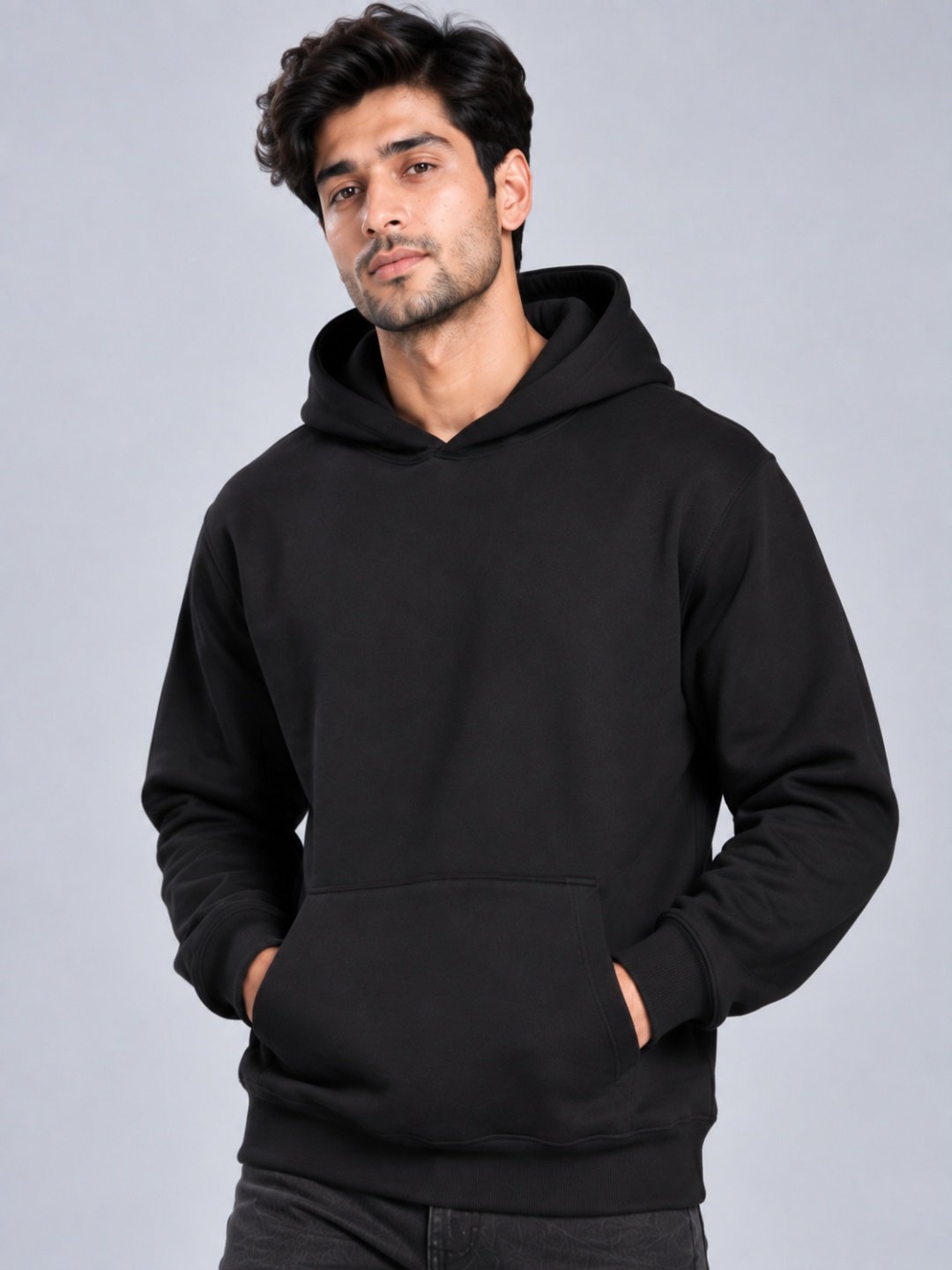 Bombay Sigma Essential Oversized Black Hoodie