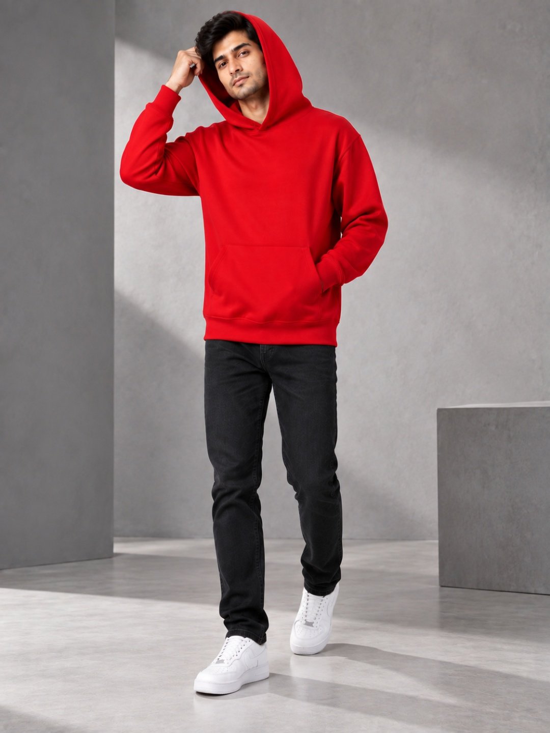 Bombay Sigma Essential Oversized Red Hoodie
