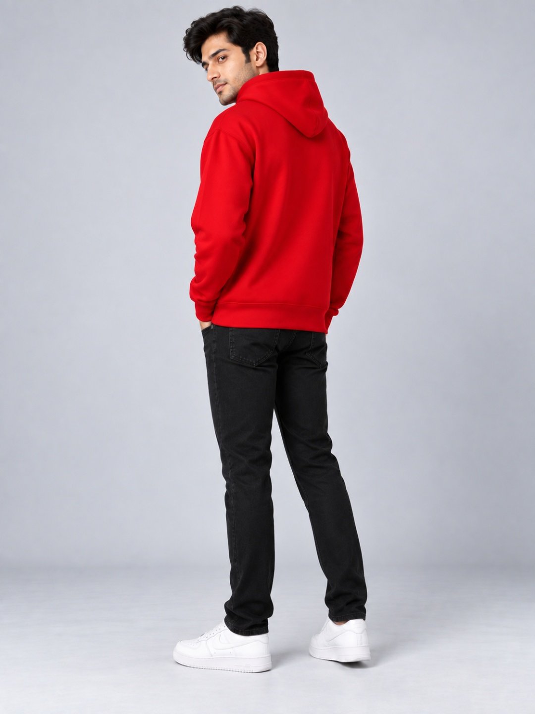 Bombay Sigma Essential Oversized Red Hoodie - Image 2