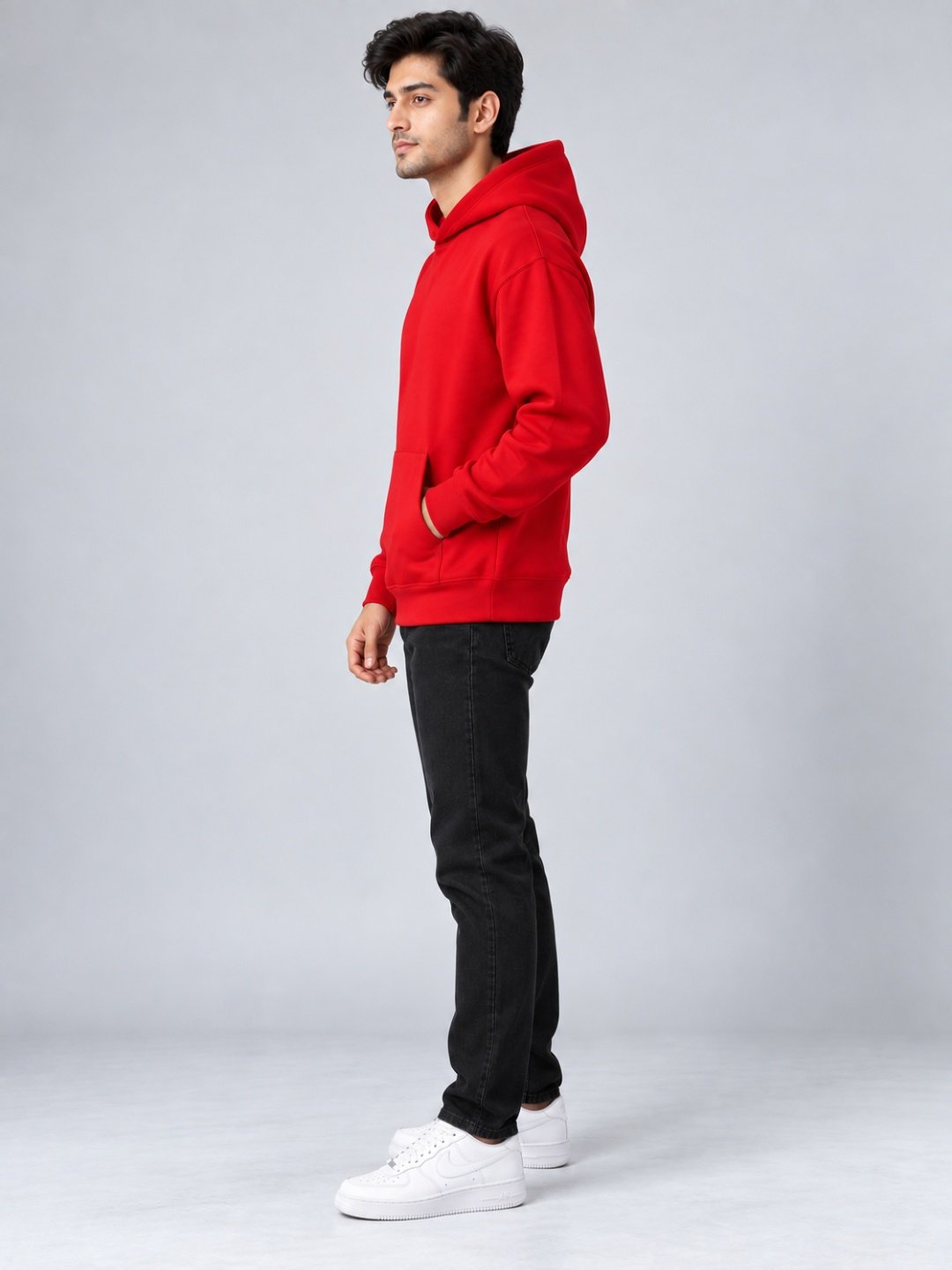 Bombay Sigma Essential Oversized Red Hoodie - Image 3