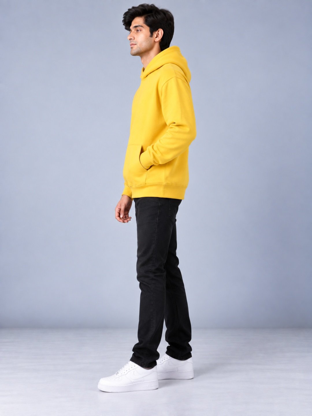 Bombay Sigma Essential Oversized Yellow Hoodie - Image 4