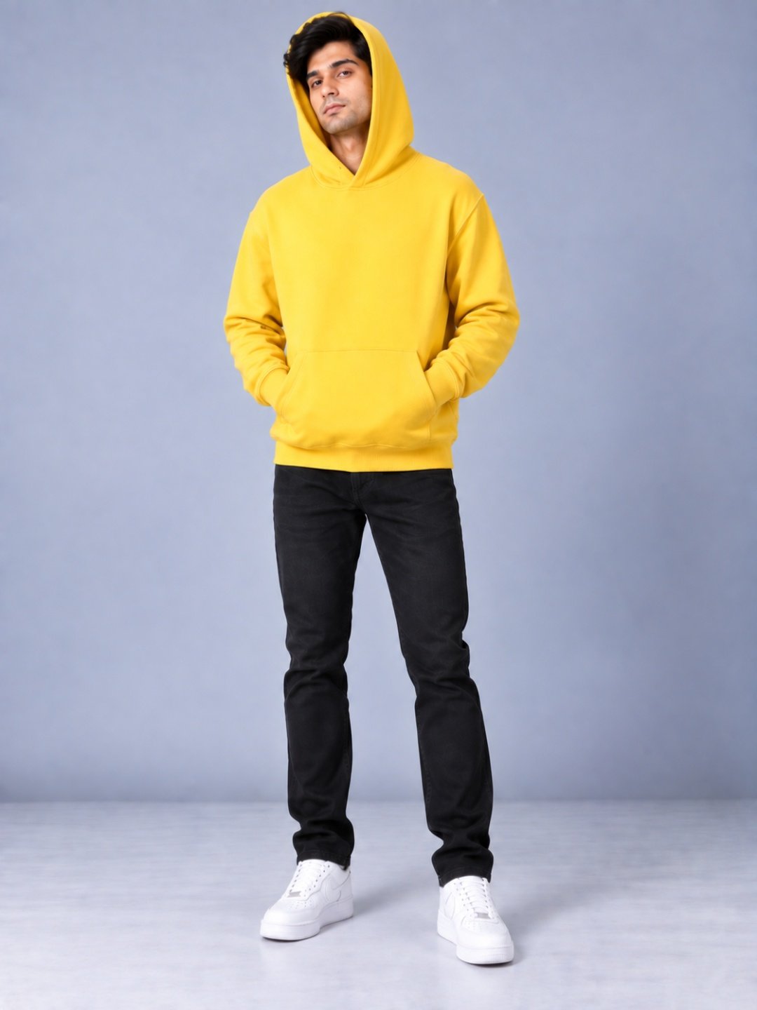 Bombay Sigma Essential Oversized Yellow Hoodie - Image 5