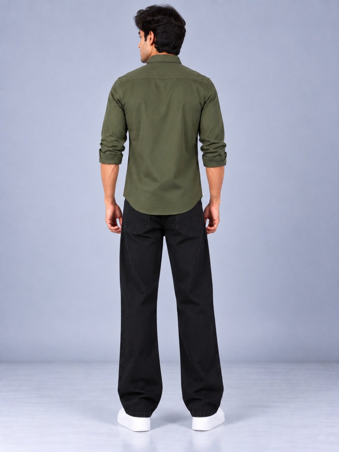 Bombay Sigma Men Black Solid Straight Fit Jeans - Image 4